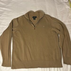 Palm Beach Golf Beige 1/4 Zip Men's Sweater Medium
